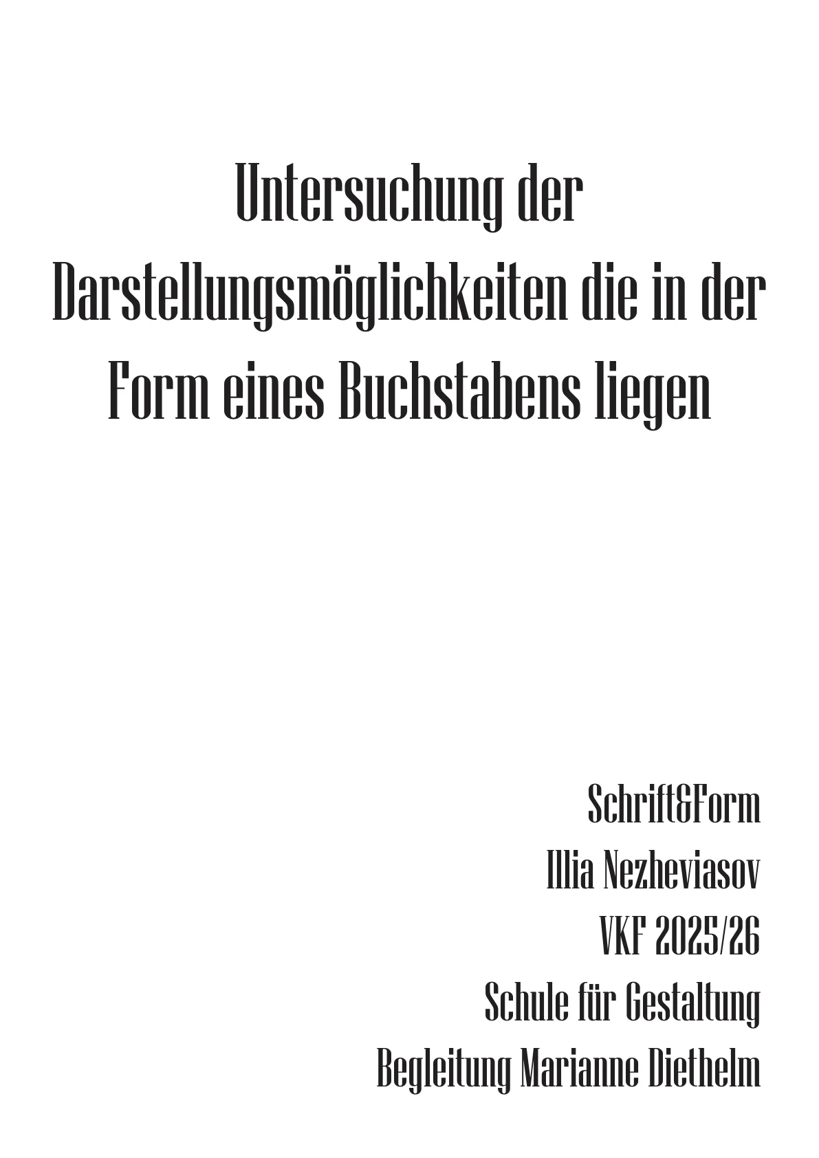 Schrift & Form: Buchstabenformen